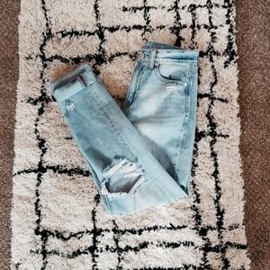 AEO ripped mom jeans